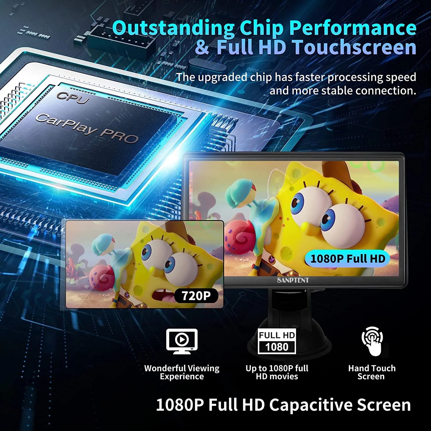 7-Inch Touchscreen Wireless Car Stereo, Portable Car Radio Receiver with Apple Carplay & Android Auto Rear Camera GPS 7-Inch Touchscreen Wireless Car Stereo, Portable Car Radio Receiver with Apple Carplay & Android Auto Rear Camera GPS